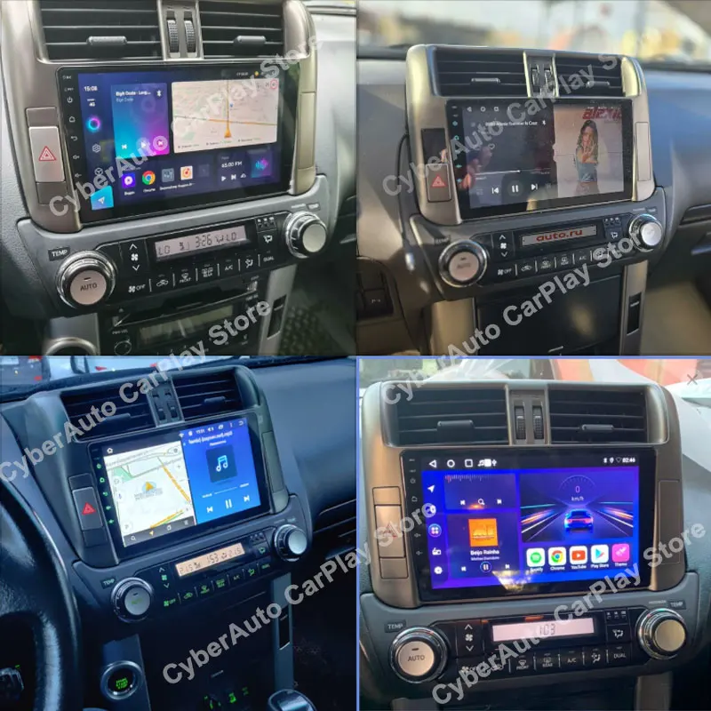 أندرويد 15 لتويوتا لاند كروزر برادو 150 2009 - 2013 راديو السيارة ستيريو رئيس وحدة لاسلكية Carplay السيارات 2 الدين شاشة تعمل باللمس لتحديد المواقع #3