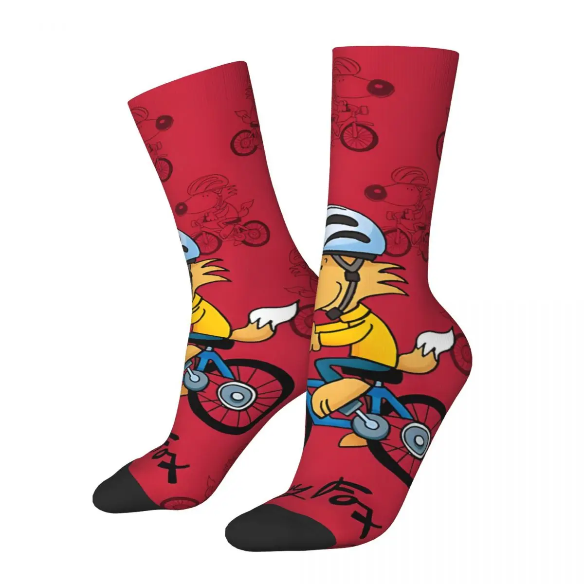 Funny Crazy compression Cycling Cool Sock for Men Hip Hop Harajuku G-Guy Foxs Happy Quality Pattern Printed Boys Crew Sock