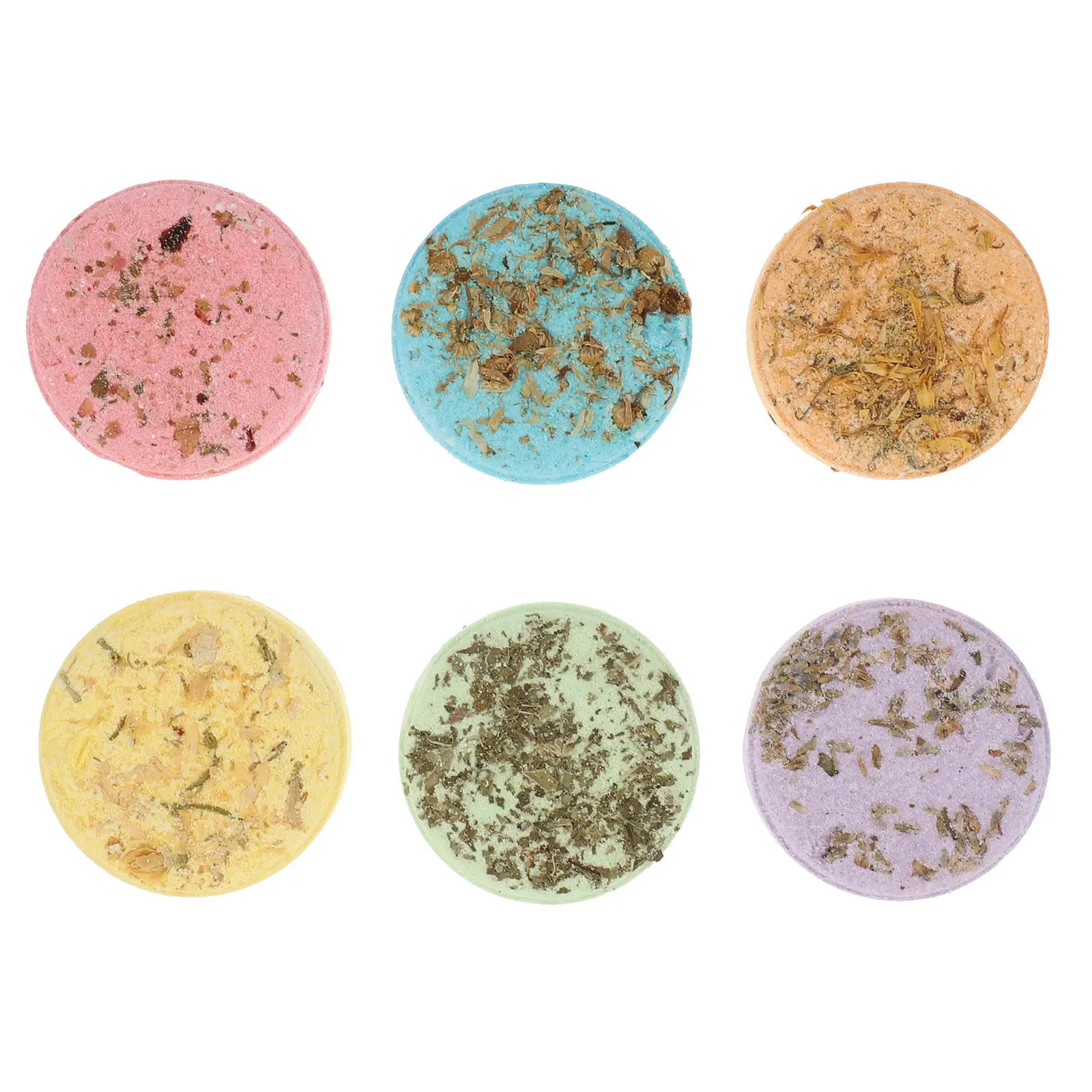 6Pcs Aroma Tablets Bath Sheets Aromatherapy Steam Pieces Spa Shower Home Travel Sea Salt Essential Oil Bathing Accessories