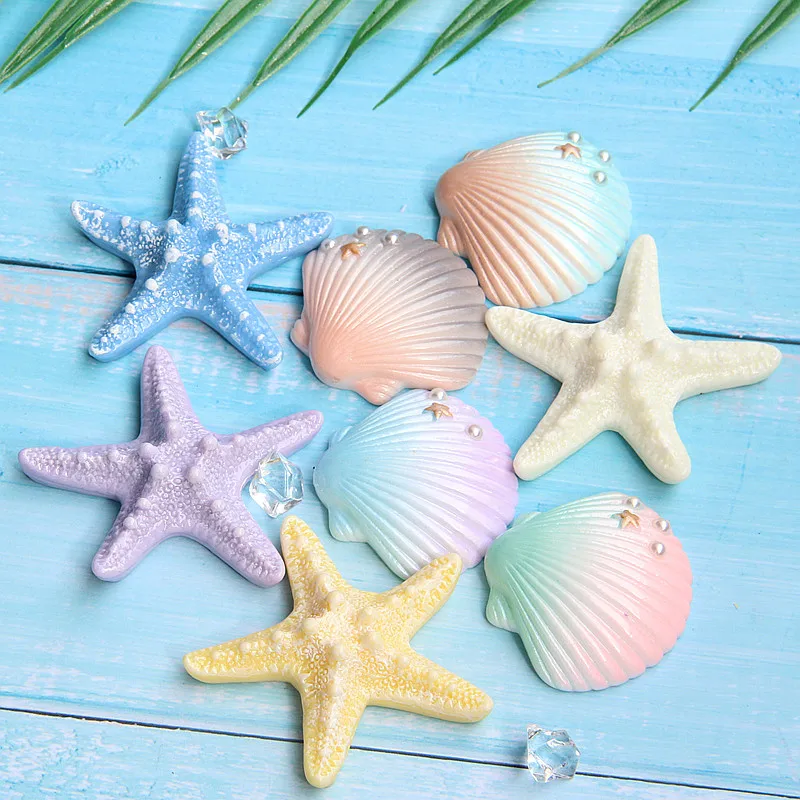 Mermaid Birthday Party Mermaid Tail Sea Shells Star Conch Cake Topper Under the Sea Cake Decor Baby Shower Mermaid Themed Decors