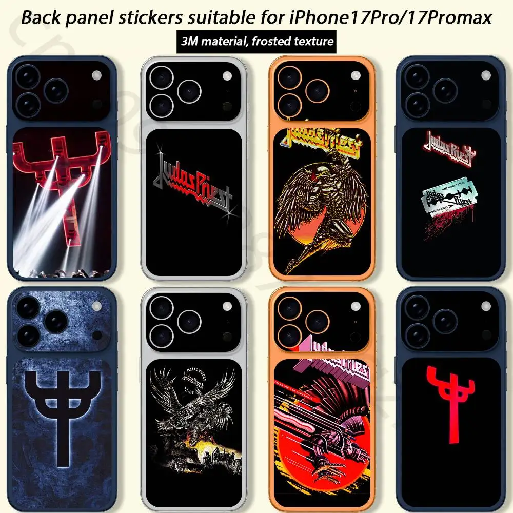 

J-Judas P-Priest For iPhone 17 pro Max /17 pro Full Cover Decal Skin Wrap 3D Colorful Rear Protective Sticker Film