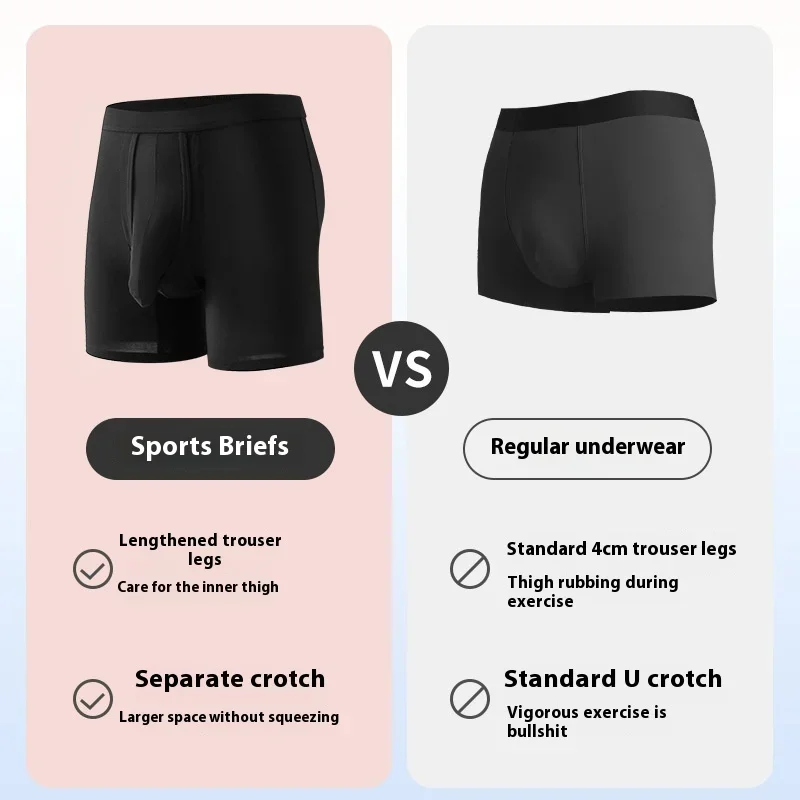 الرجال تنفس سراويل داخلية للرجال الملابس الداخلية طويلة الساق الحقيبة الذكور Boxershorts مريحة الفيل سراويل داخلية M-2XL