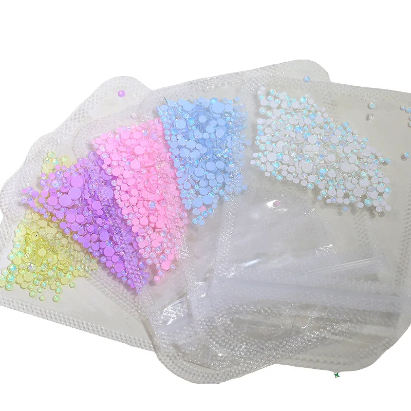 360PCS Mix 1.5-5MM Sparkle Mocha Protein Flatback Round Diamond Crystal Glass Nail Art Rhinestones Decorations Manicure Charms