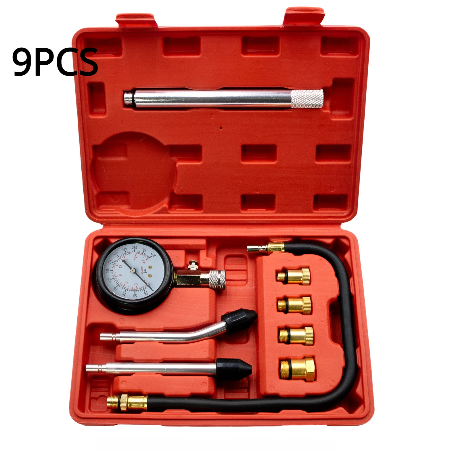 Auto Cylinder Pressure Gauge 0-300psi Motorcycle Repair Inspection Tool Gasoline Engine Compression Tester