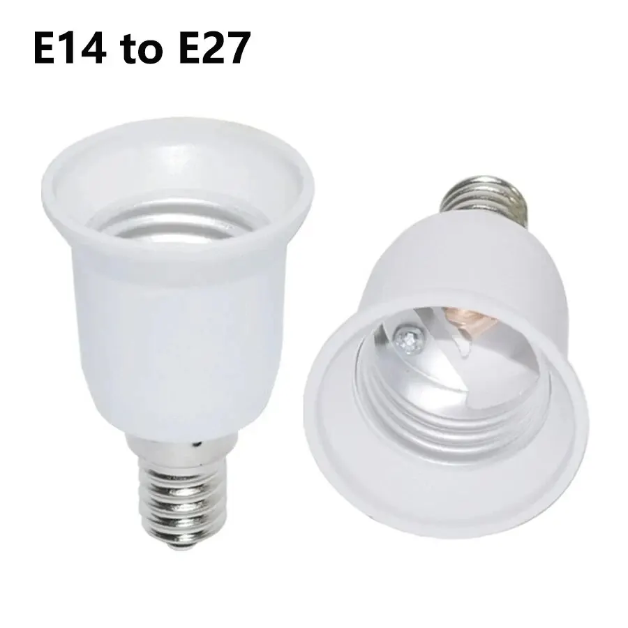 E14 to E27 Lamp Holder Converter Bulb Socket Lamp Base Adapter Plug Extender Sockets for Corn Light Bulbs Spotlight AC 110V-220V