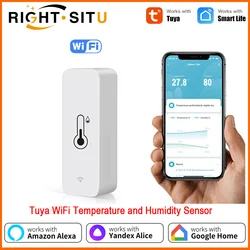 Tuya WiFi Smart Temperature Humidity Sensor Indoor Thermometer Hygrometer APP Remote Control Works With Alexa Google Home