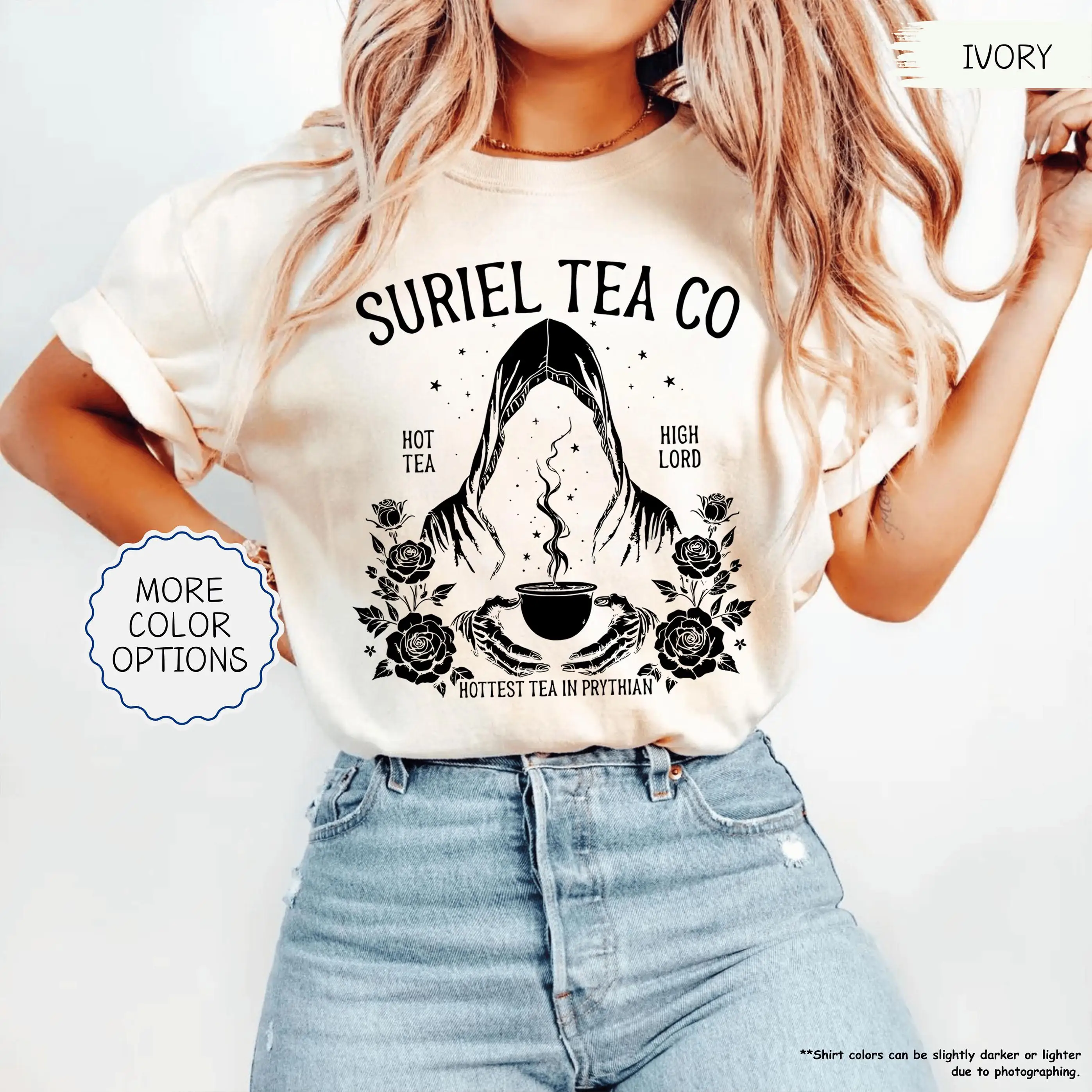 Comfort Colors® Suriel Tea Co Shirt, Fantasy Reader Shirt, Acotar Shirt, A Court of Thorns and Roses T-Shirt, Bookish Gift