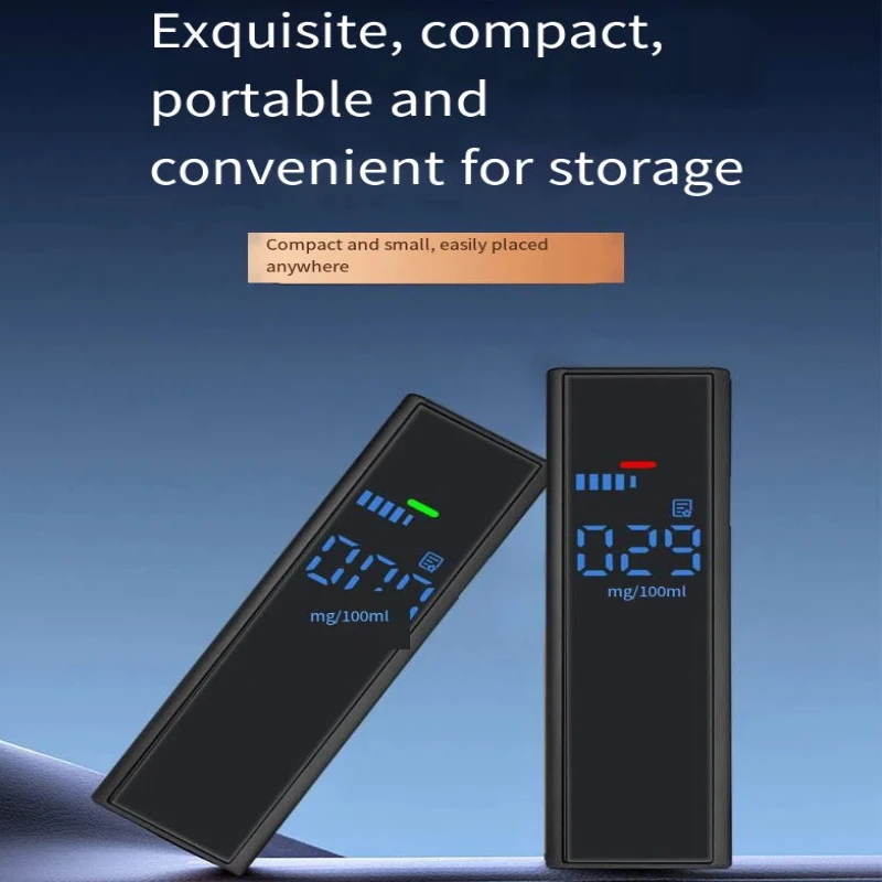 Black Alcohol Tester Electronic Breathalyzer LCD Display Rechargeable Breathalyzer Breath Alcohol Test Tools For Home