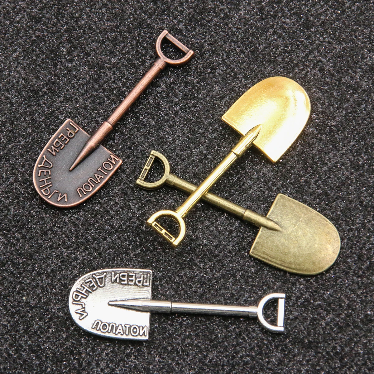 10pcs 15*45mm Vintage Charms Shovel Pendant 4 Color Fit Bracelets Necklace DIY Metal Jewelry Making