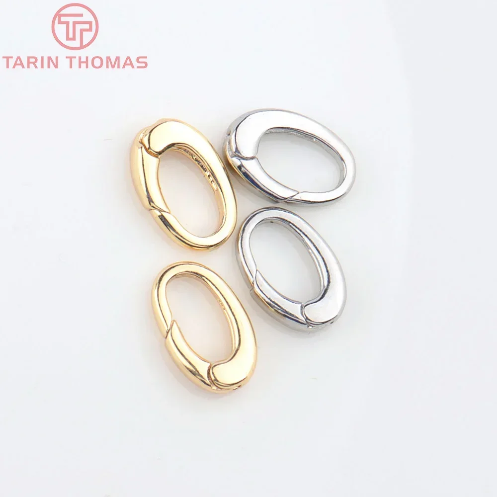 

(4713) 4PCS 8x12MM 24K Gold Color Brass Oval Lobster Clasps High Quality DIY Jewelry Making Findings Wholesale