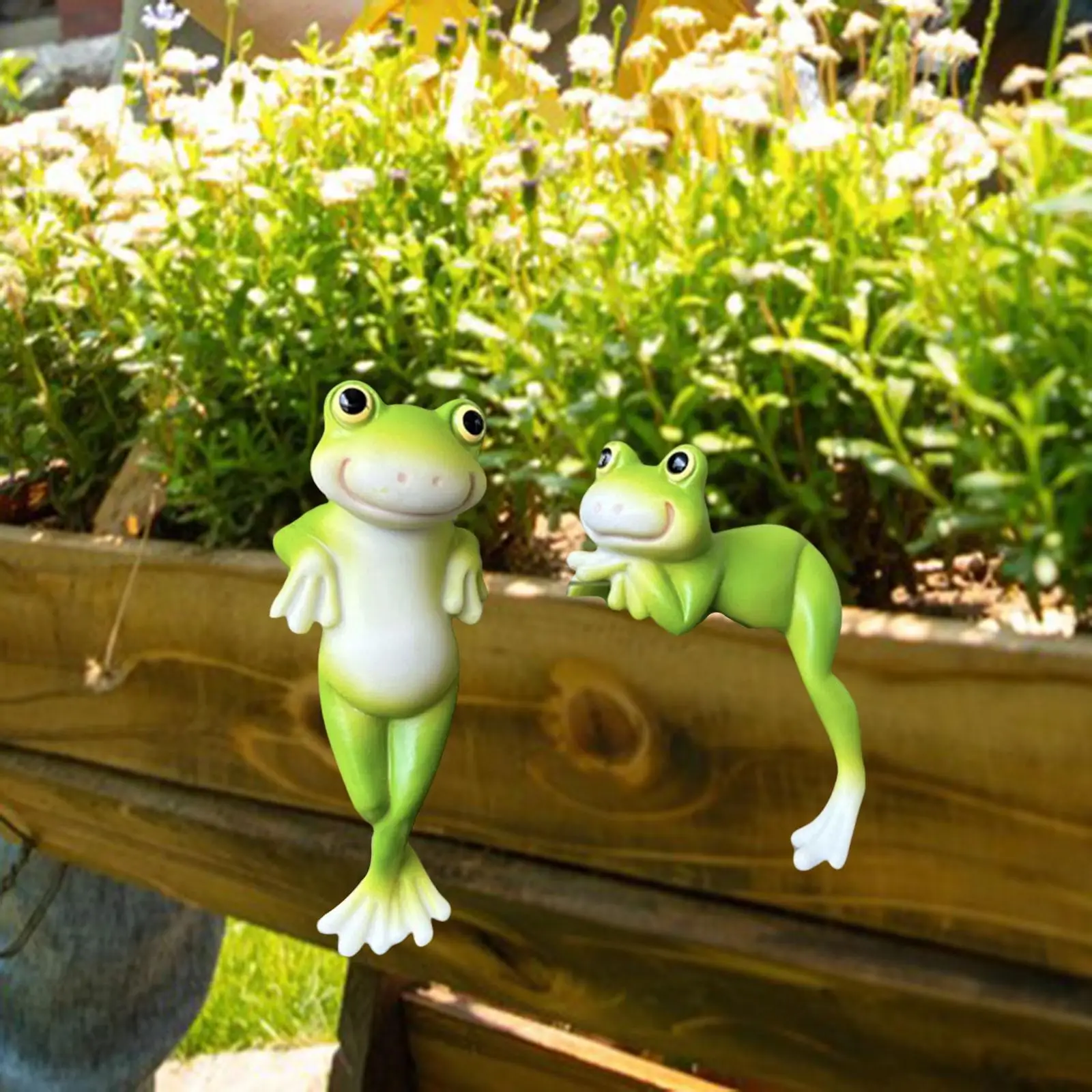 

2x стоячие и лежащие мини-статуи лягушки для микропейзажного забора, цветочного горшка