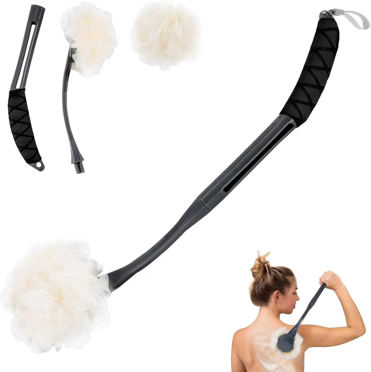 

20.5" Shower Loofah Back Scrubber for Exfoliation and Skin Health, Men and Women