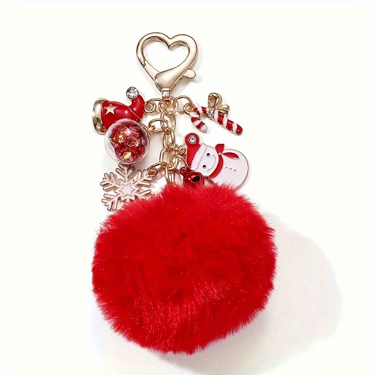 مجموعة حزام هاتف وسلسلة مفاتيح لعيد الميلاد، قلادة فاخرة من القطيفة للحقيبة والهاتف، هدية ساحرة احتفالية، ديكور أنيق للعطلات #4