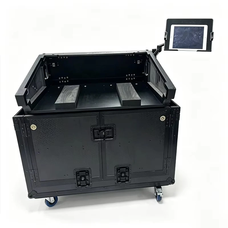 12mm Thick Aluminium Behringer WING Flight Case, Wheels, Hydraulic, Audio Sound Equipment Protection