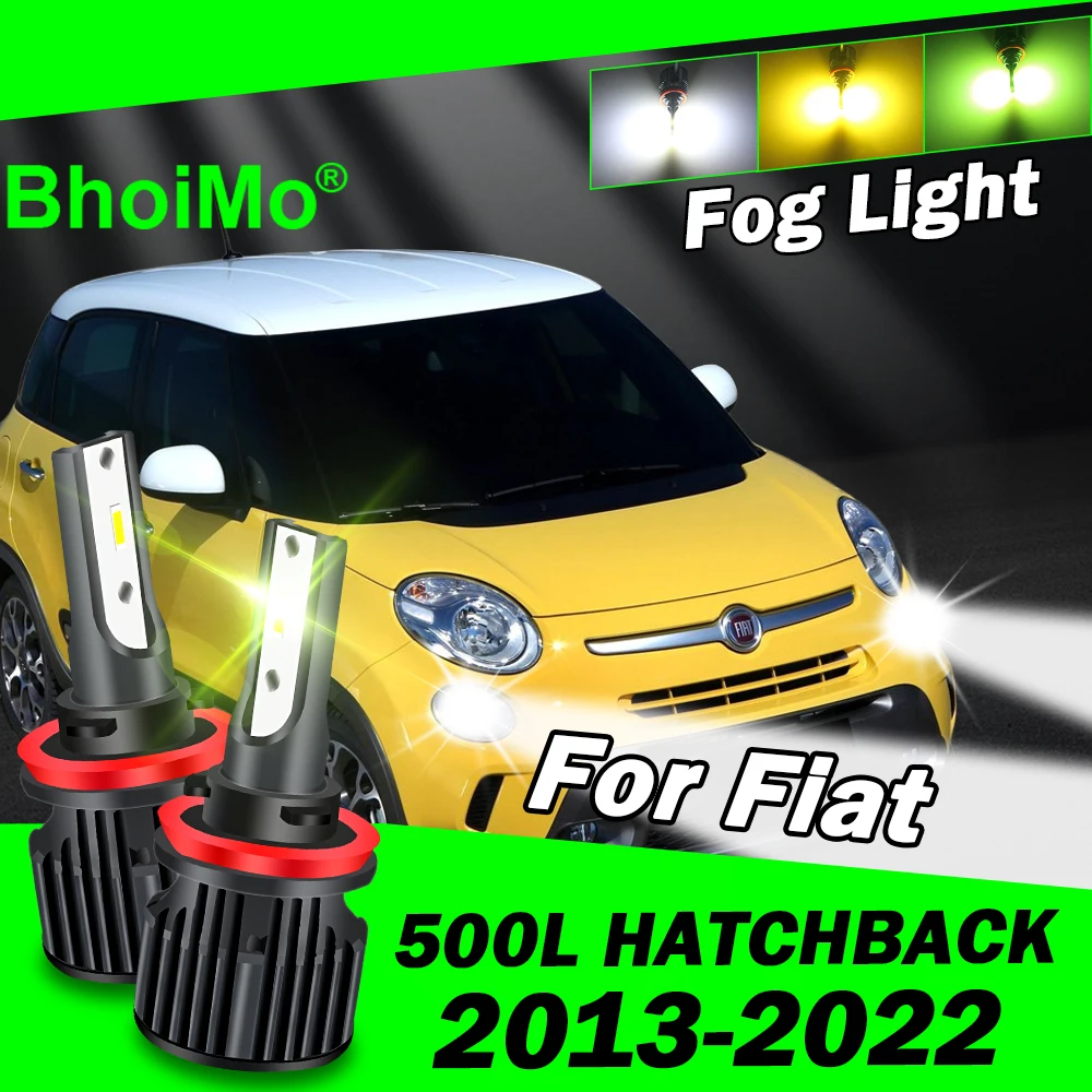 

BhoiMo For Fiat 500L Hatchback 2013 - 2022 Front Fog Light Lamp Led Bulb 2014 2015 2016 2017 2018 2019 2020 2021