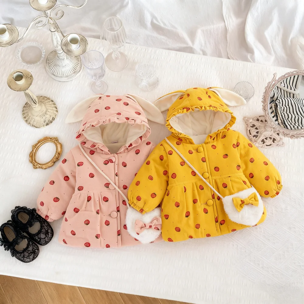 Baby Mädchen Mantel Winter Kleidung Niedliche Kapuzen Baby Jacken Entzückende Langohr Mädchen Oberbekleidung Baby Mädchen Kleidung