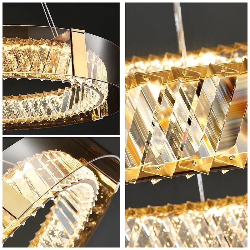 Crystal Ceiling Lights LED Lights Modern Ceiling Chandelier Luxury Dimmable Lamps Room Decor Plafonnier Bedroom Home Decoration