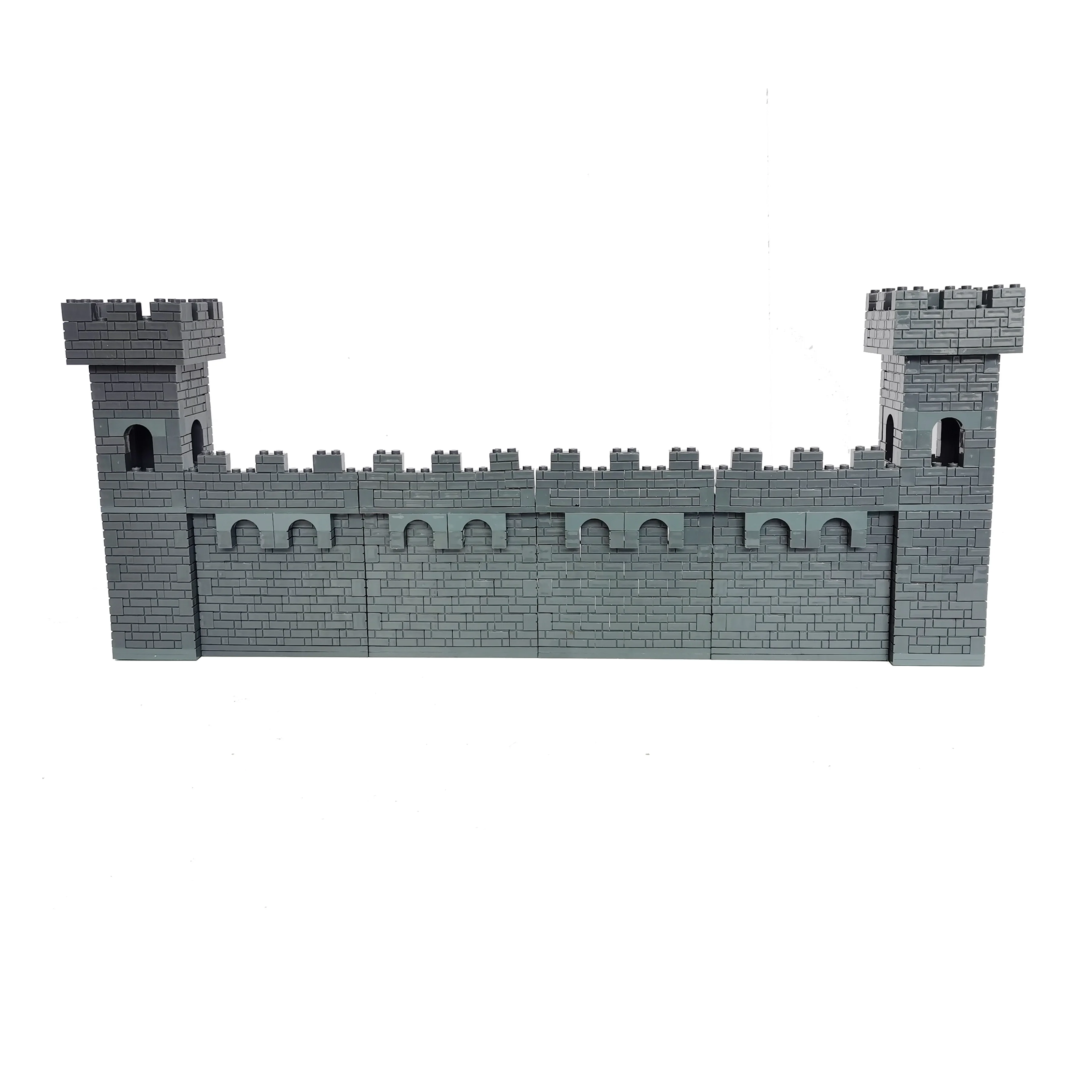 Military Middle Ages Castle City Wall Gate Attic Tower MOC Brick Architectural Building Block Toy For Children Boy Gift