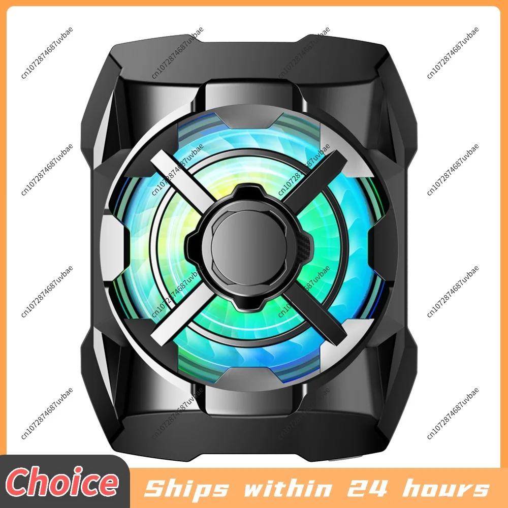 Gaming Radiator Rechargeable with Blue Light Game Cooler Wireless Magnetic 3 Speeds Adjustable for Playing Games Watching Videos