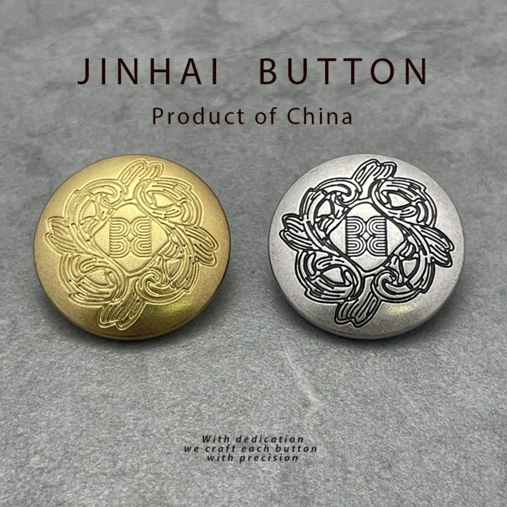 

Vintage Shank Buttons Round Alloy Button with Feet for Coat Suit Decoration Accessories Shank Buttons Zinc Alloy Sewing