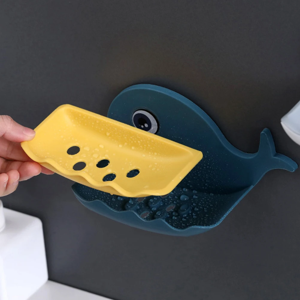 

Adhesive Soap mounted Holder PP Material Self Draining Removable Reusable Shower Bathroom Storage Box Portable Soap