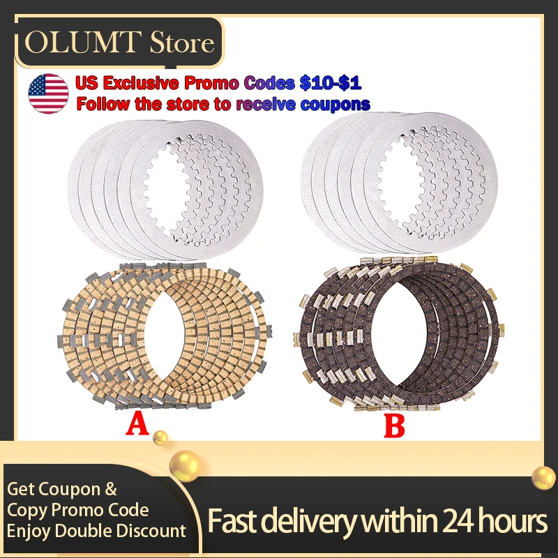 Motorcycle Part Clutch Plates & Steel Friction Disc Kit For YAMAHA XT660R XT660X 25KW XT660Z Tenere XT660 XT 660 R X MT03 MT-03