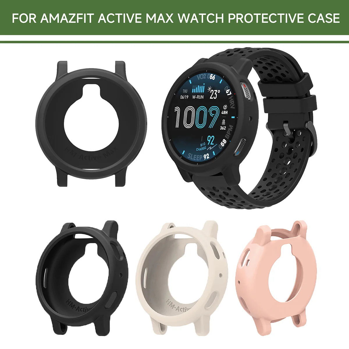 Weiche Silikonhülle für Amazfit Active Max, Schutzhülle, stoßfest, für Amazfit Active-Max, Schalenrahmen