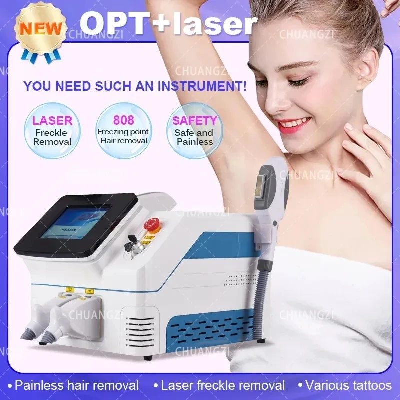 Laser Hair Remover Machine, Tattoo Remov, New, OPT, ND YAG, 2 in 1