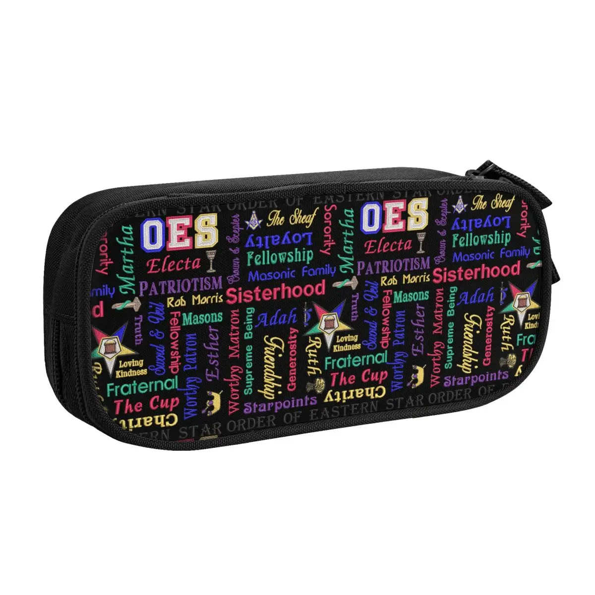 Custom OES Emblem Order Of The Eastern Star Kawaii Pencil Case Girls Boys Large Capacity Pencil Bag Students Stationery