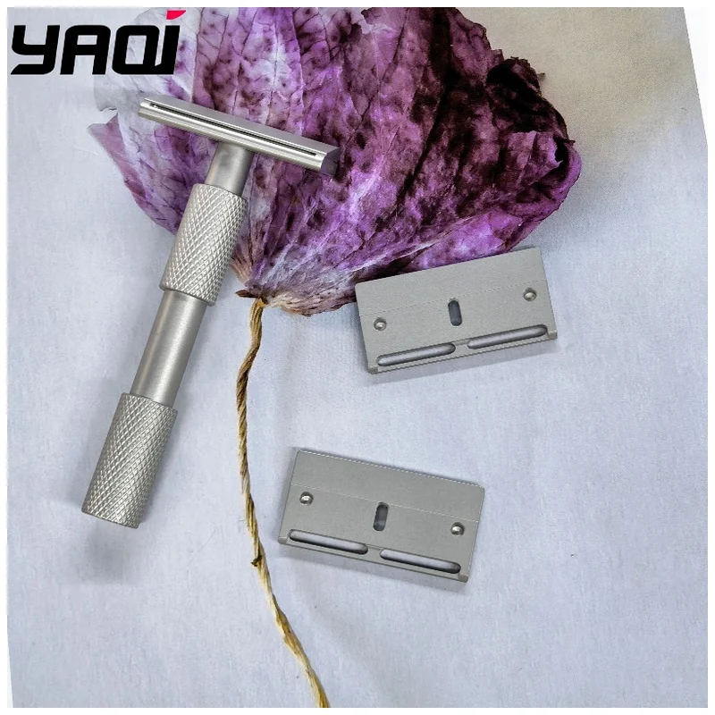 Traditional Shaving Razor with 3 Plates for Smooth Comfortable Cut YAQI Aileron GEM Blade Safety Razor 2026 New Arrival！
