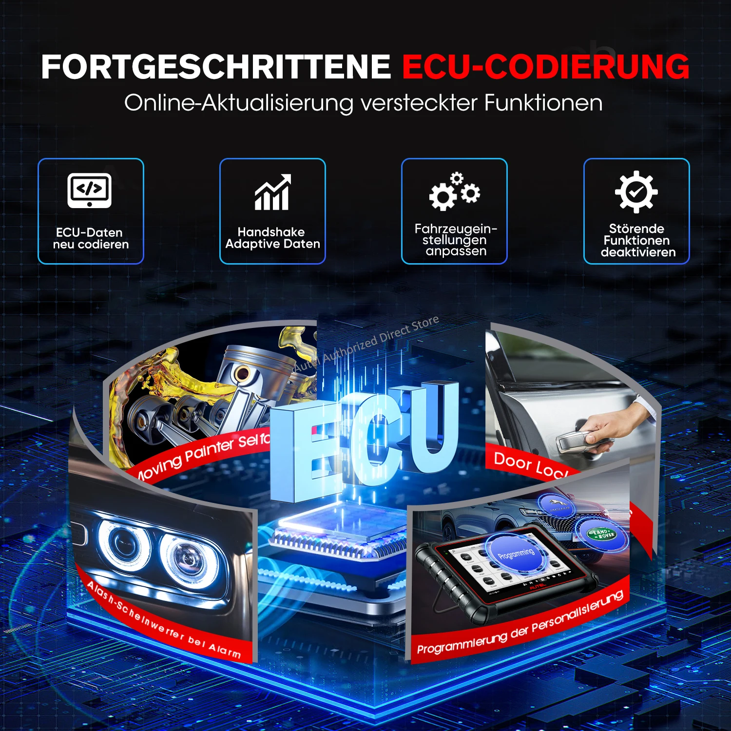 Autel MaxiPRO MP900-BT MP900BT OBD2 Diagnosegerät Automotive Scanner ECU-Codierung Bidirektionales Scan-Tool CAN FD DoIP Verbesserte Version des MP900 – Detail 5