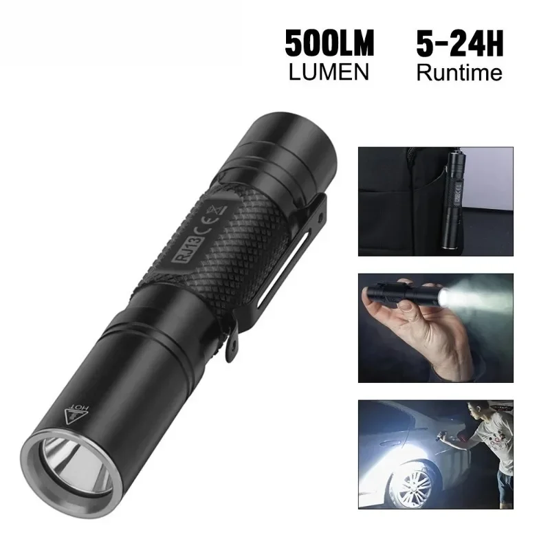 mini-highlight-tactical-flashlight-lightweight-outdoor-lamp-five-lighting-modes-waterproof-torch-with-clip-for-hiking-camping