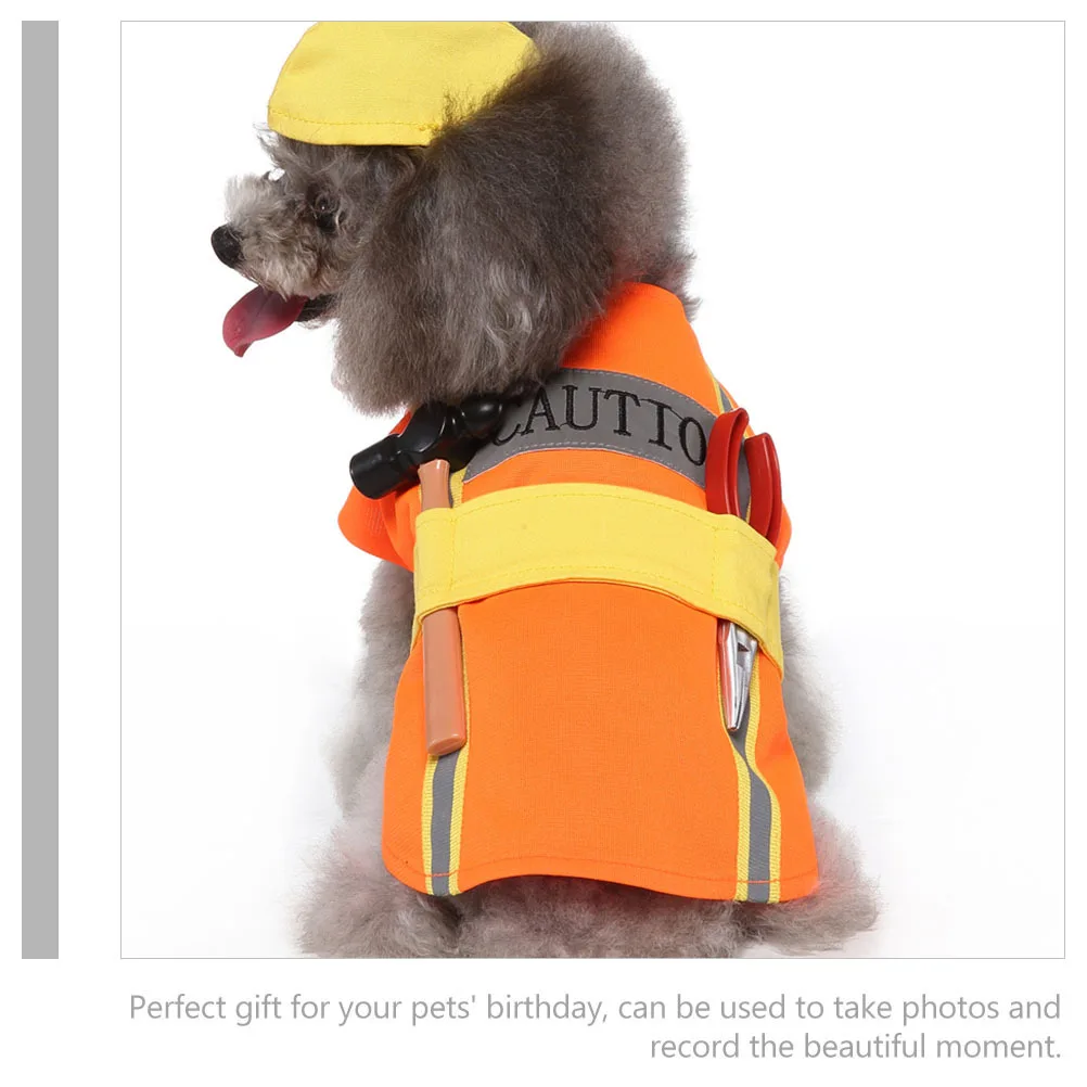 

Festival Dog Costume, Engineer Appearance Puppy Clothes, Cute Party Wearable Dog Accessories, Cosplay Festival Performance