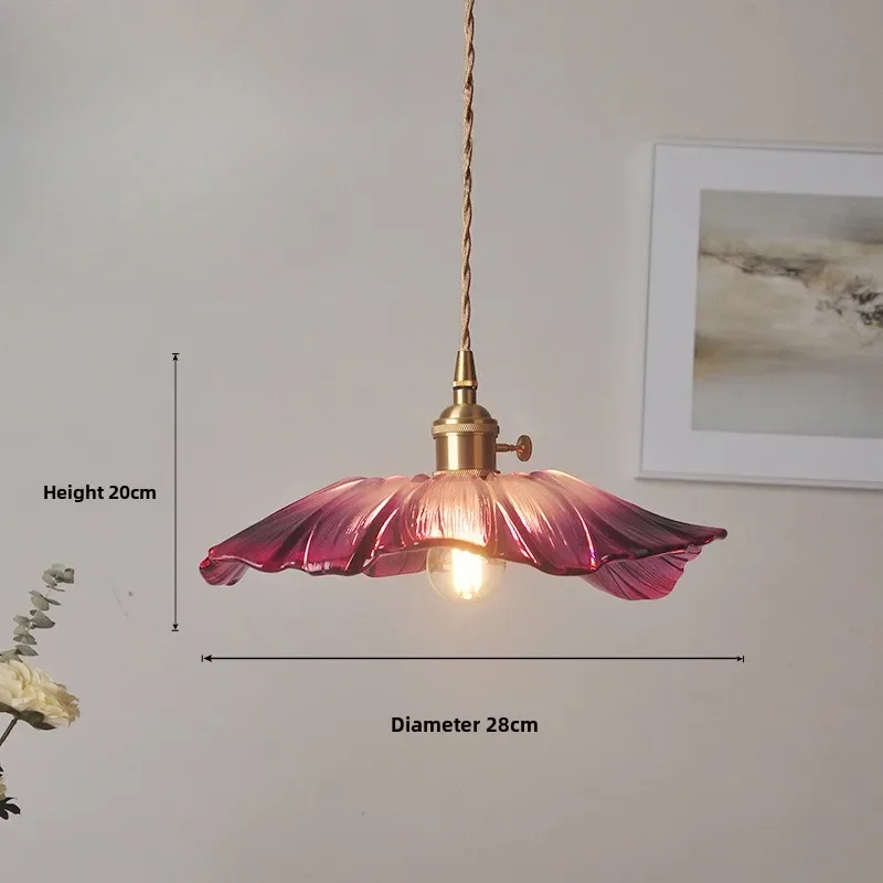 النحاس الزجاج الثريا الشمال الرجعية الإقامة منصة مشروبات مطعم أباجورة الإبداعية شخصية غرفة نوم قلادة الخفيفة