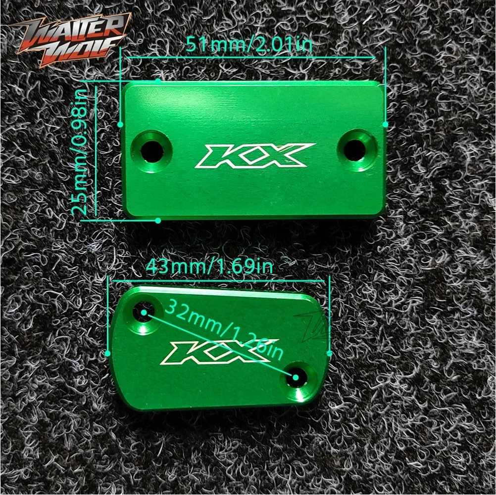 Voor Achter Remvloeistof Olie Cover Voor KAWASAKI KX 125 250 250F 450F 450 KX125 KX250 Motorfiets Accessoires Reservoir cap Motor