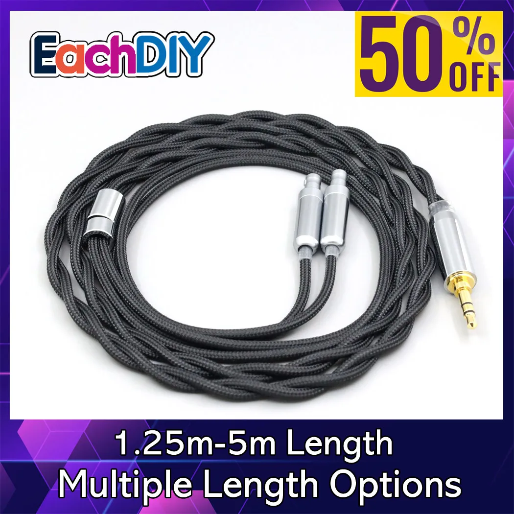 

Nylon 99% Pure Silver Palladium Graphene Gold Shield Cable For Sennheiser HD800 HD800s HD820s HD820 Dharma D1000 LN008287