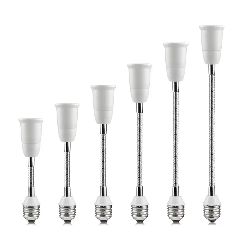 LED Lamp Holder Extension Adapter E27 to E27 Base 20cm Screw Socket Extender Converter Light Bulb Stand for Home Improvement