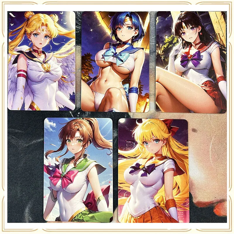 Anime Goddess Story DIY ACG Sexy Card, Tsukino Usagi Sailor Moon, Mizuno Ami Collection Card, Boy Toy, Christmas Birthday Gift