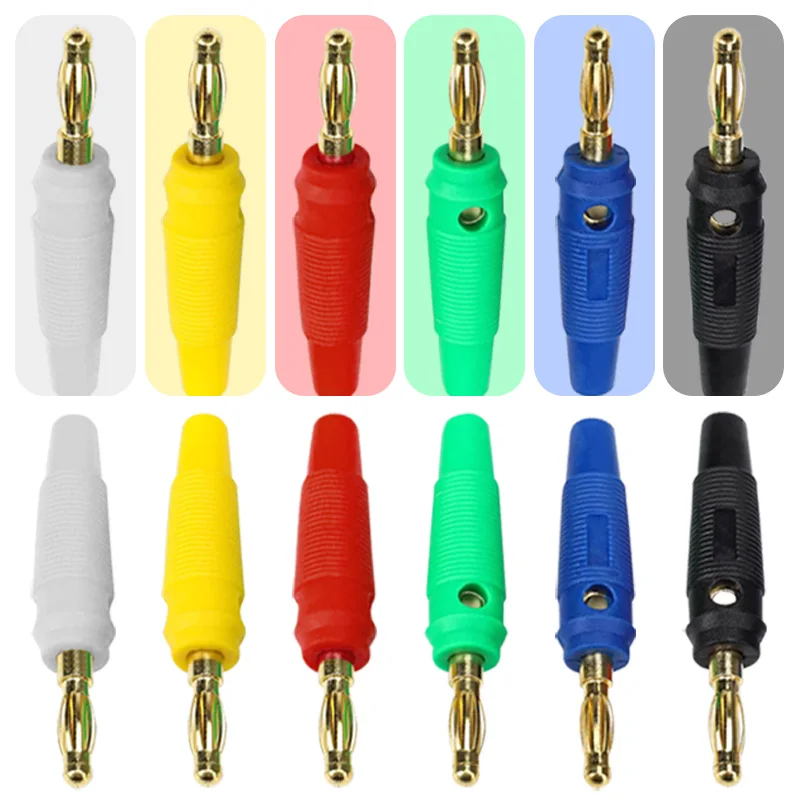 5/20Pcs 4mm Banana Plug 32A High Current Musical Speaker Stackable Screw Type Gold Plated Banana Connector Adapter