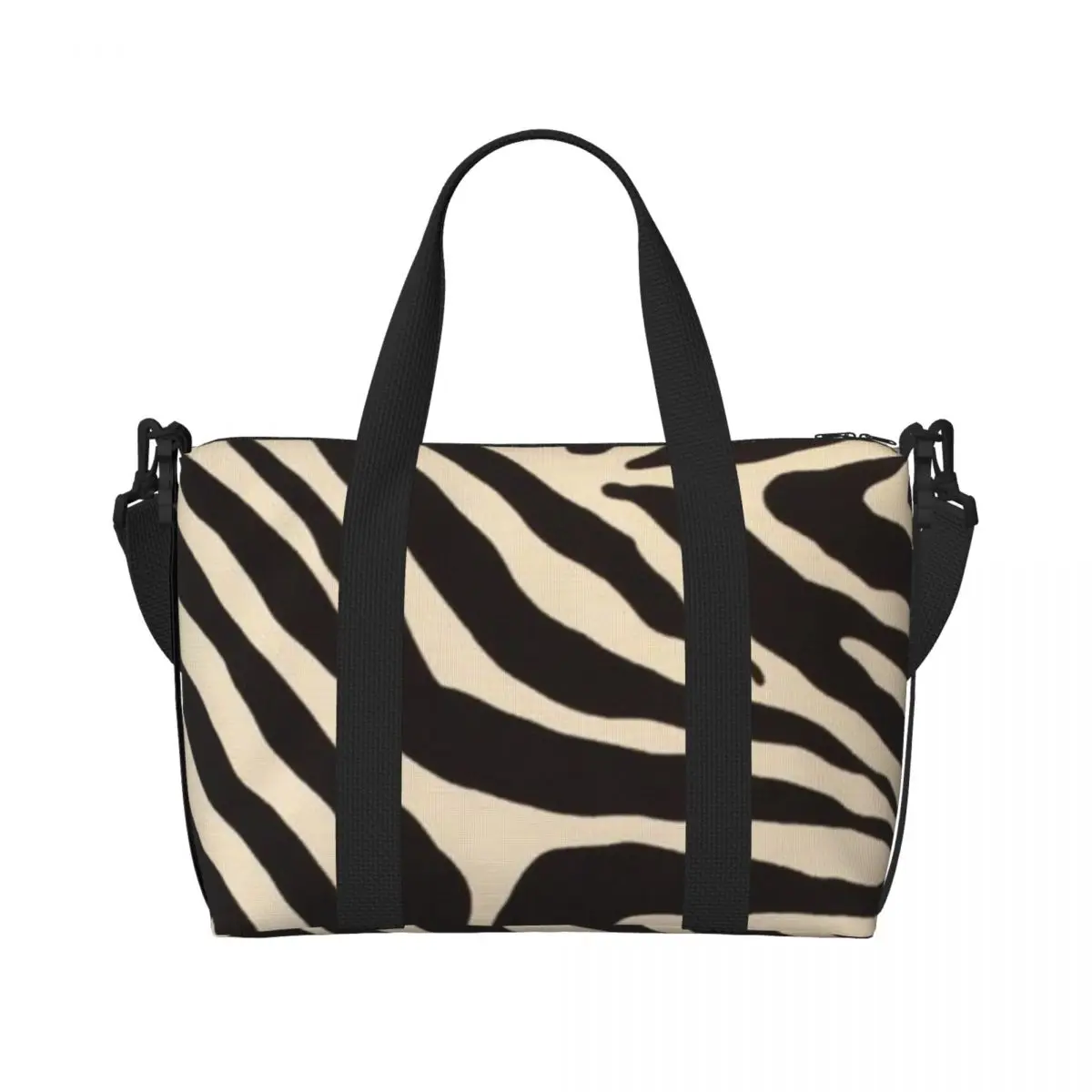

Zebra Stripes Print Travel Duffel Bag with Shoulder Strap Sports Gym Overnight Bag for Women Personalized Weekender Tote Bags