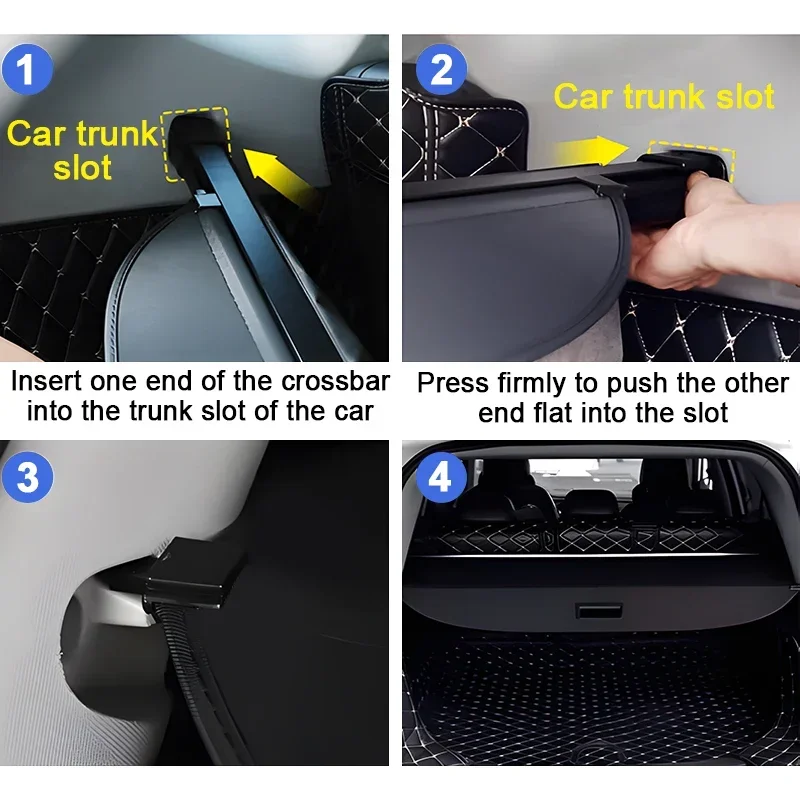 Car Trunk Cargo Cover For Ford Kuga Escape C520 2013 2014 2015 2016 2017 2018 2019 Luxury Luggage Cover Partition Car Accessorie