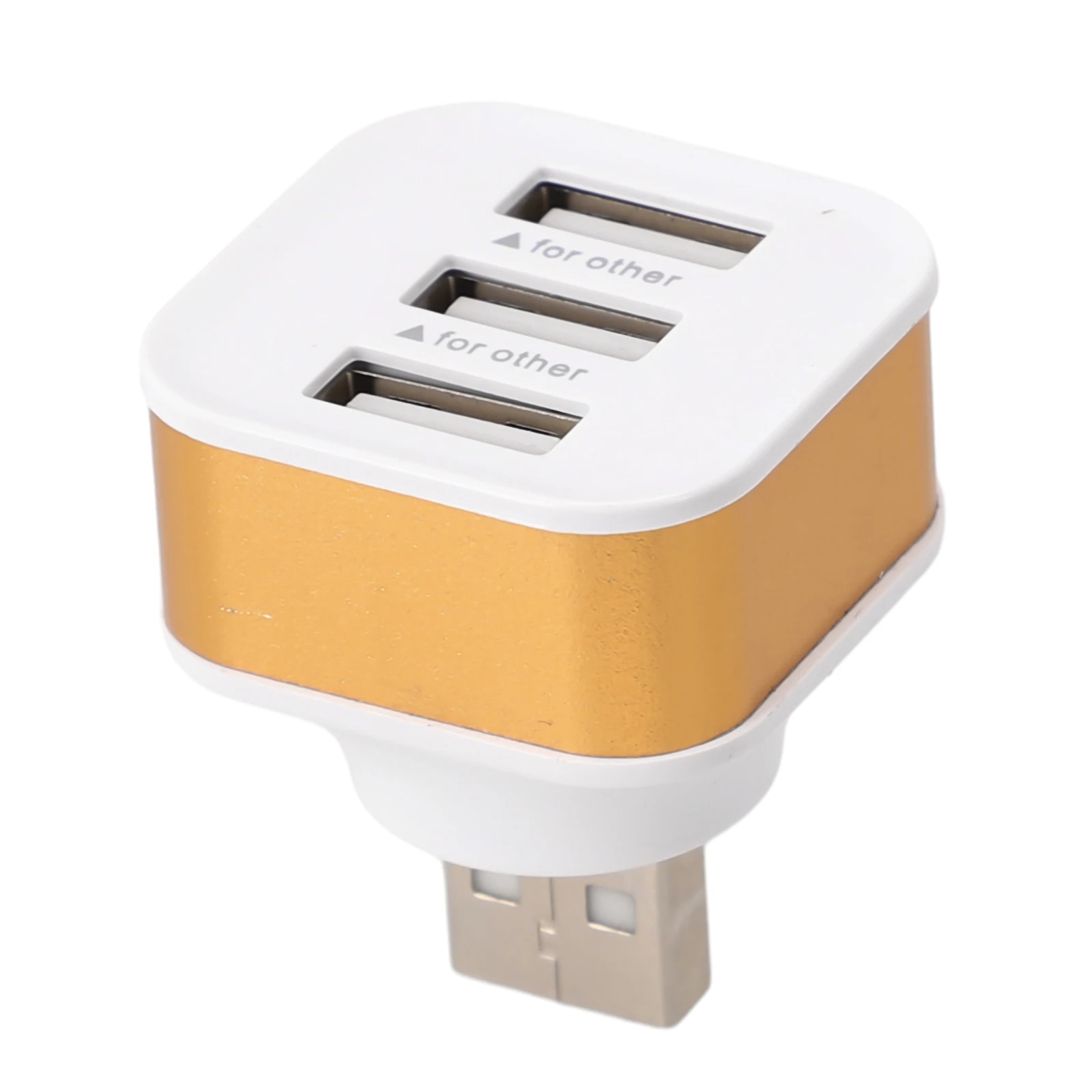 Adaptateur de concentrateur USB avec voyant lumineux, rallonge USB, répartiteur USB, 3 ports, charge multiple uniquement, Plug Play, 3 en 1, 2.0, 1PC