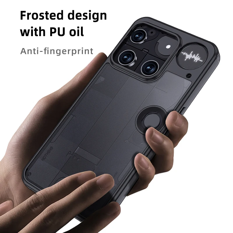 Fundu For Nothing Phone 3 чехол ELVEV Magnetic Crystal Matte PC TransparentTPU Anti-fingerprint Cover nothingフォン3 ケース