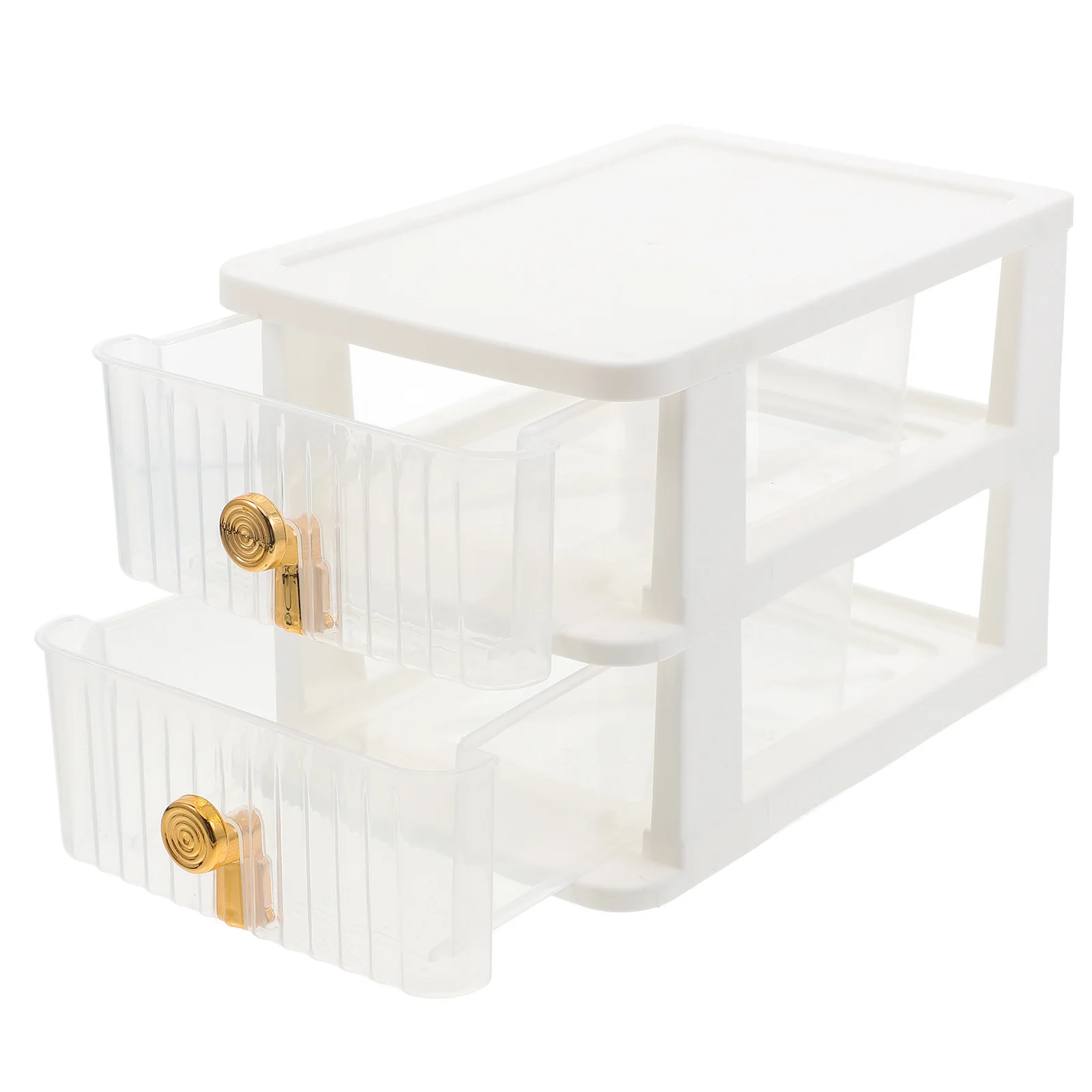 1pc Desktop Drawer Organizer Box 4-Layer Small Storage Bin For Office Desk Sundries Document Organizer Plastic