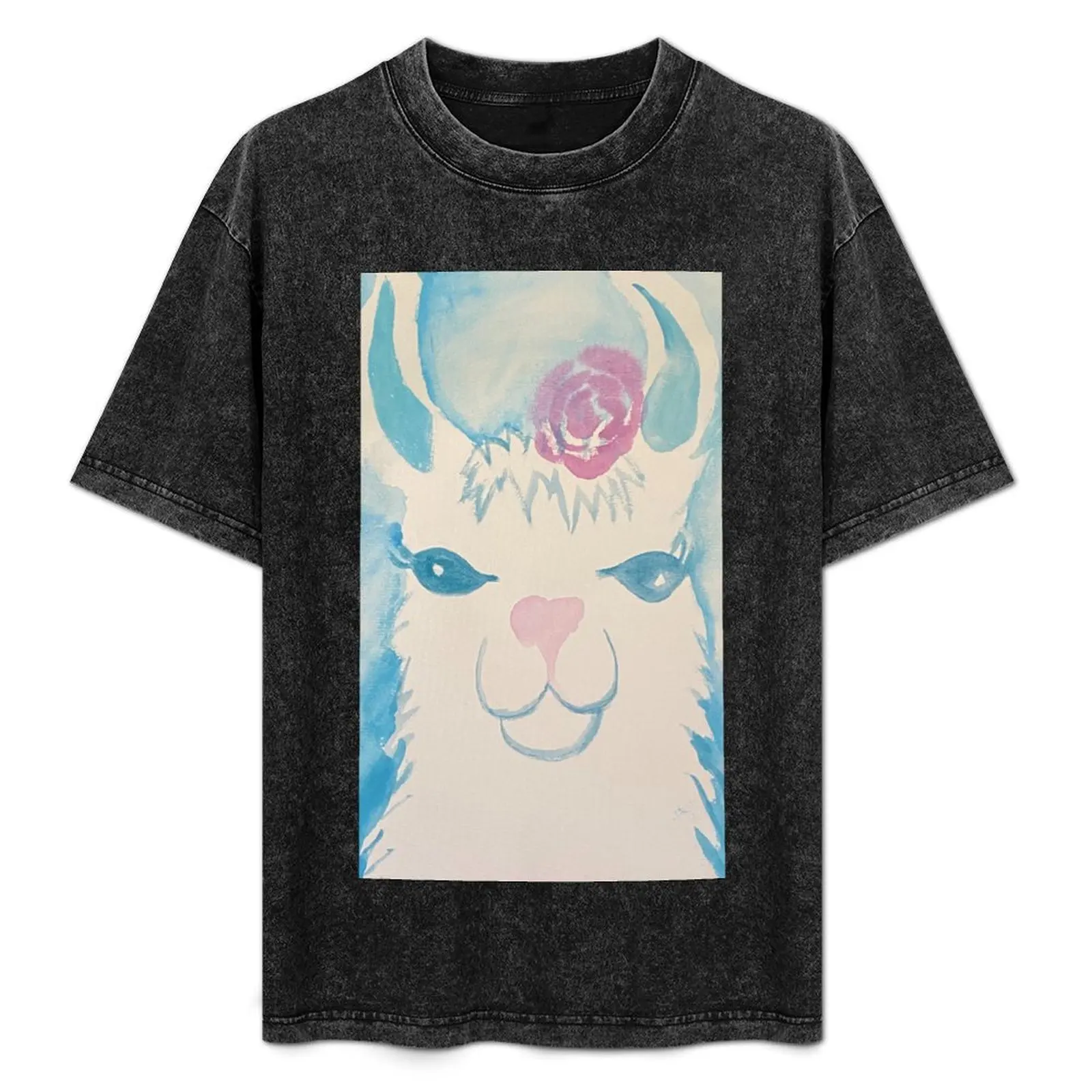 

LLAMA LOVE T-Shirt Work Short Sleeve Cotton Top