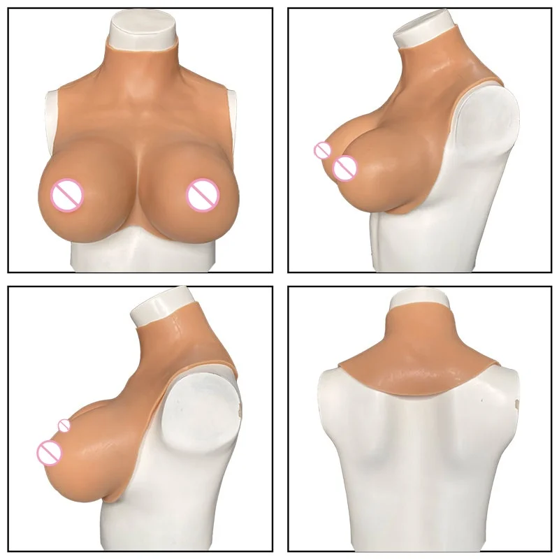 Silicone Breast Forms Plump Soft Shake Tight Fit for Transgender Crossdresser Drag Queen Cosplay - Huge Fake Boobs