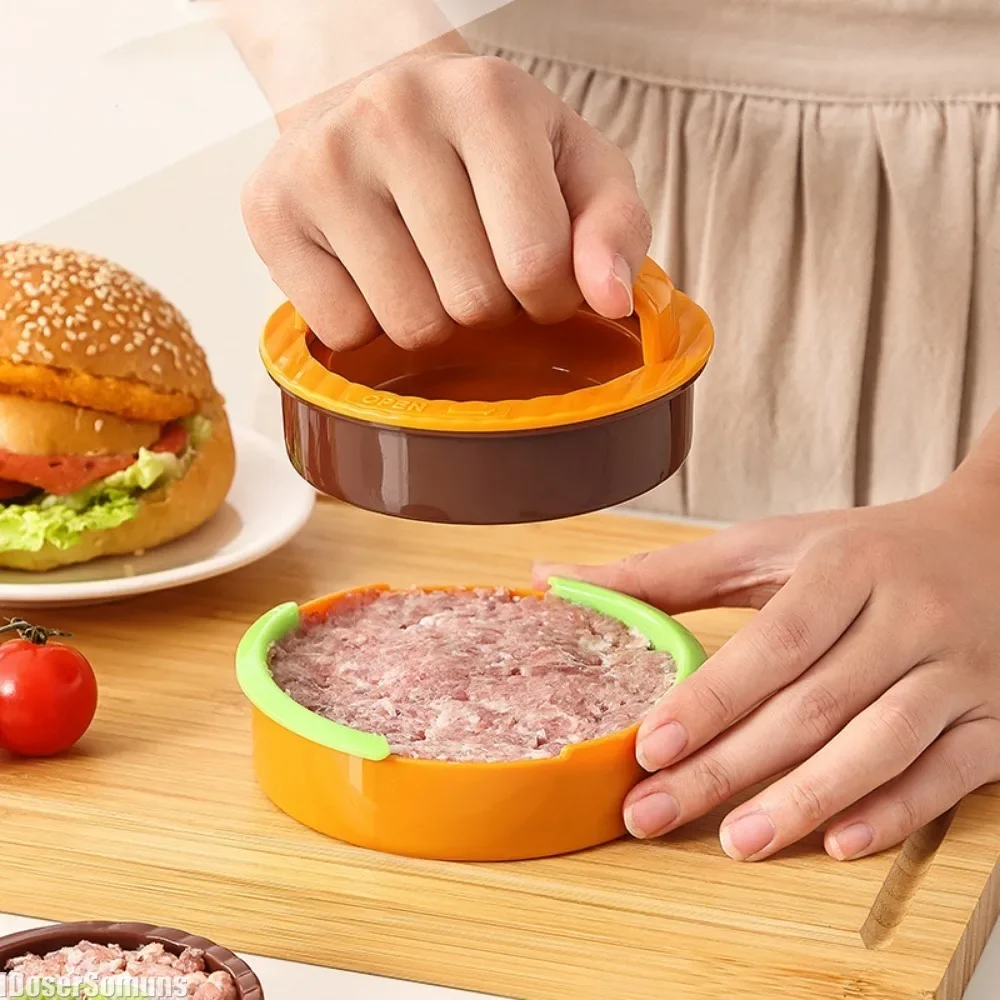 Round Hamburger Burger Hamburger Helper Meat Press Cutlets Patty Maker Press Beef Grill Food-Grade ABS Mold Kitchen Gadgets