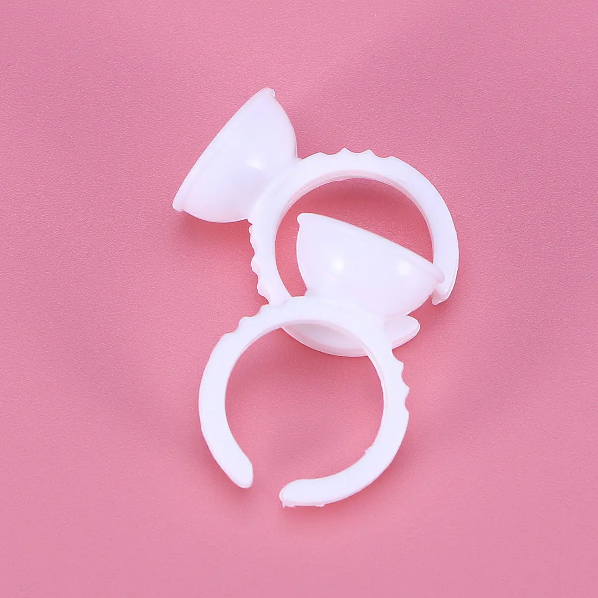 500Pcs Premium Disposable Tattoo Ring Cups Pigment Ink Holders for Microblading Eyebrow Embroidery Eyelash Extension Tools