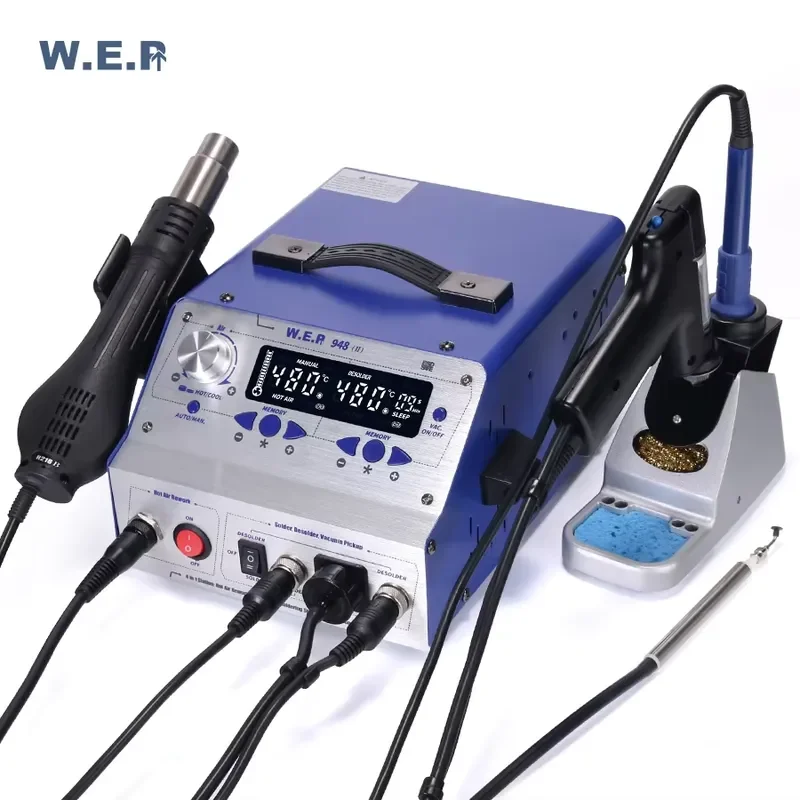 WEP 948-II 4 in 1 Desoldering Soldering Iron BGA Rework Station Hot Air Suction Desoldering BGA Rework Station