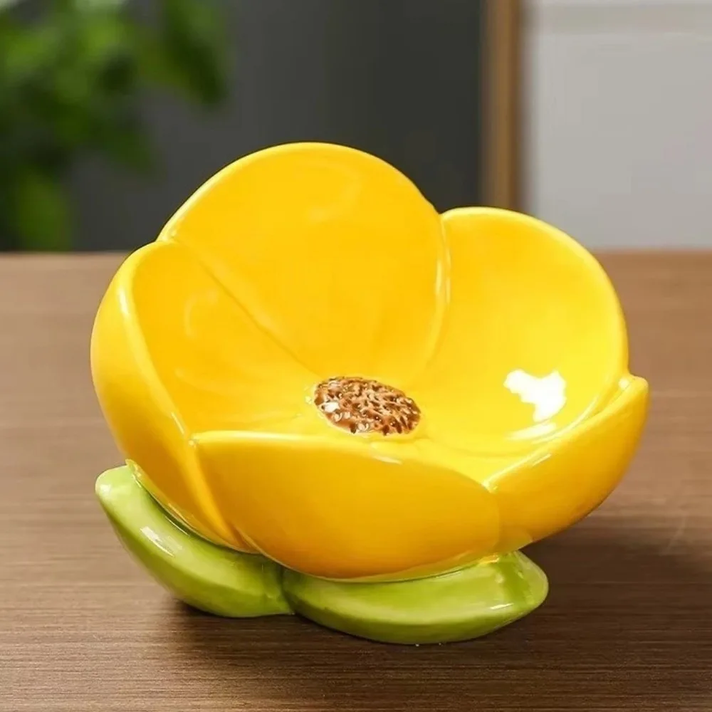 

High-end Tulip Flowers Storage Tray Ceramic Storage Rack Jewelry Box Furniture Decorations